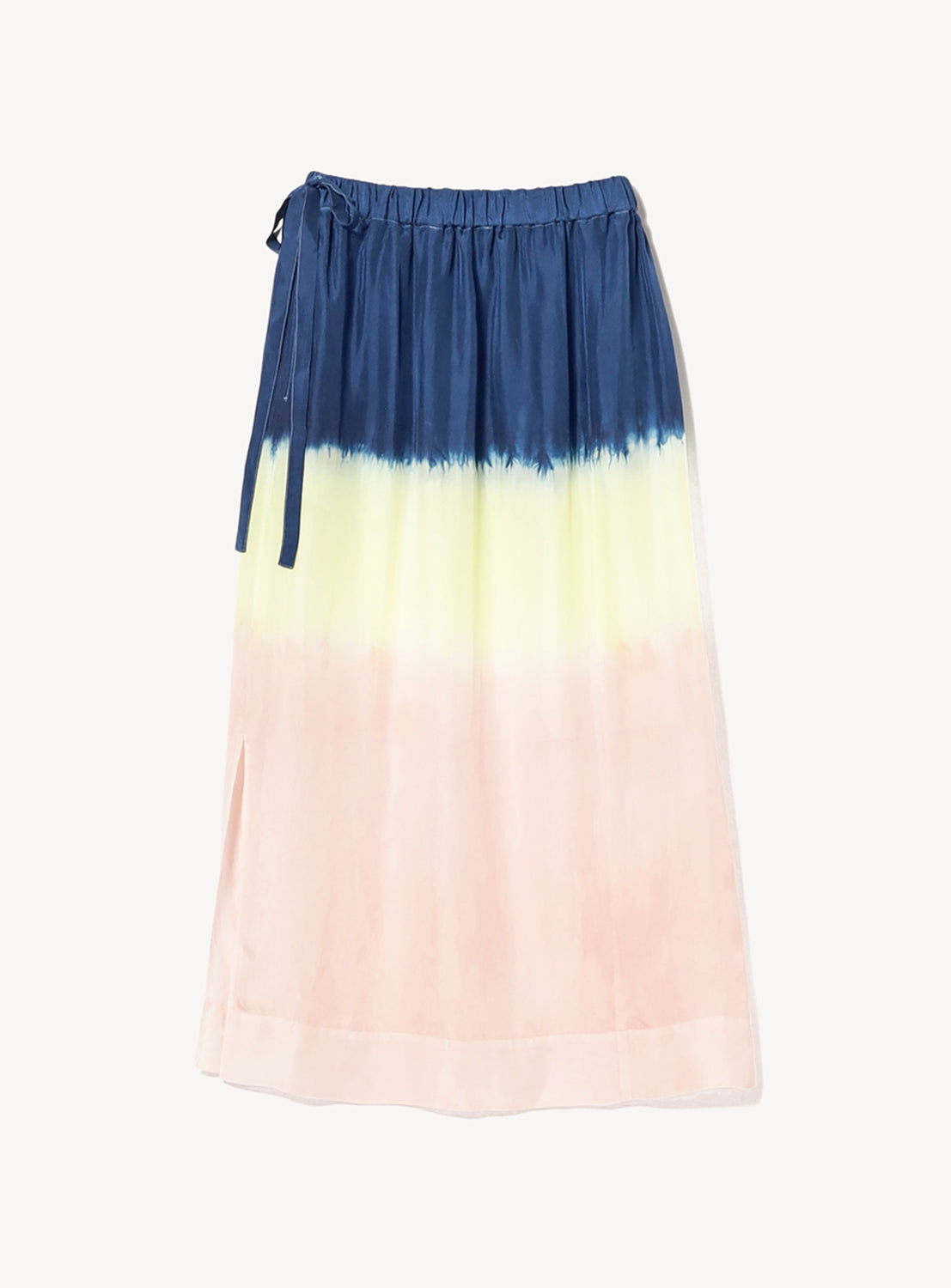 Triple-Dyed Habutae Silk Skirt
