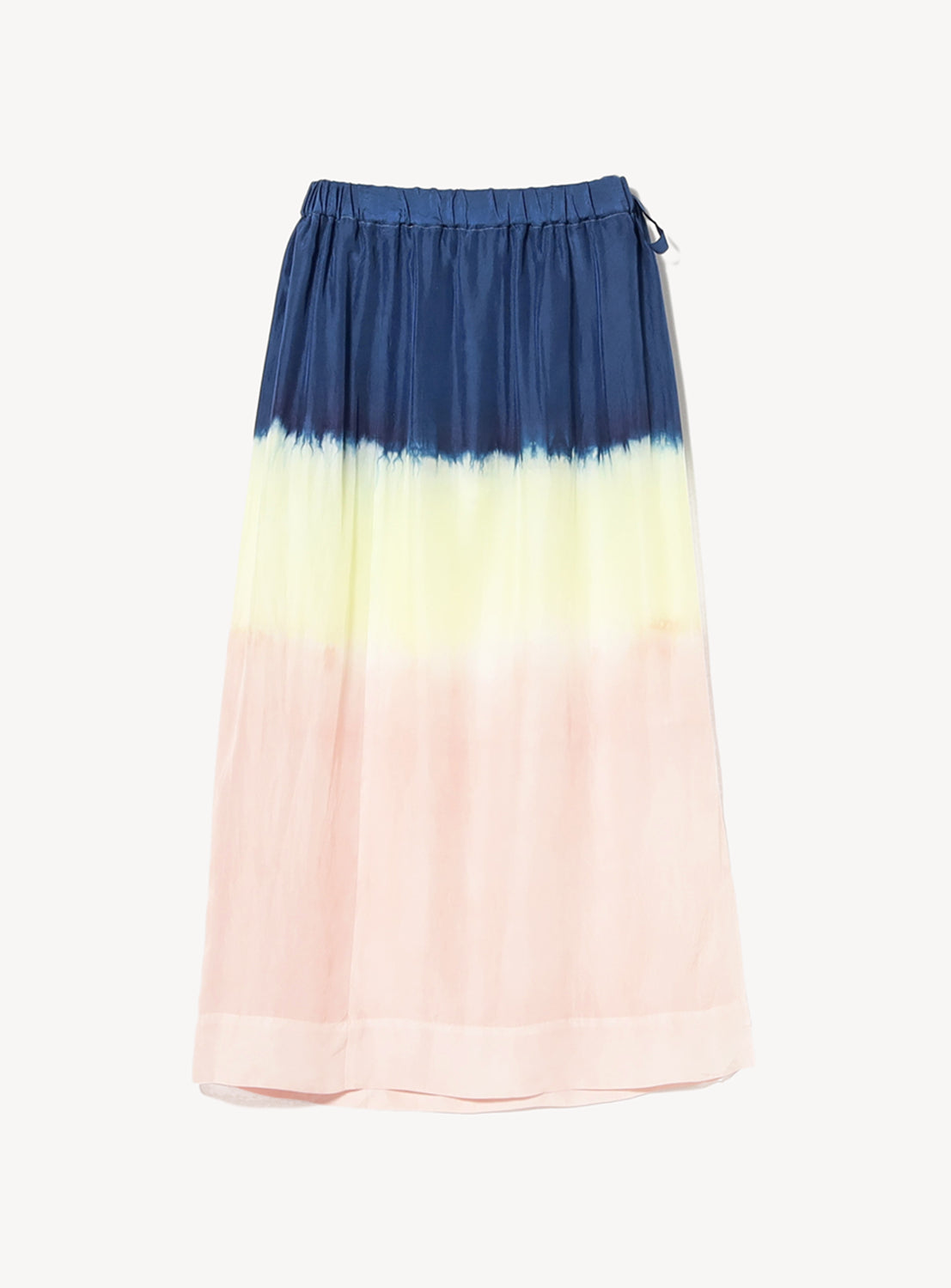 Triple-Dyed Habutae Silk Skirt