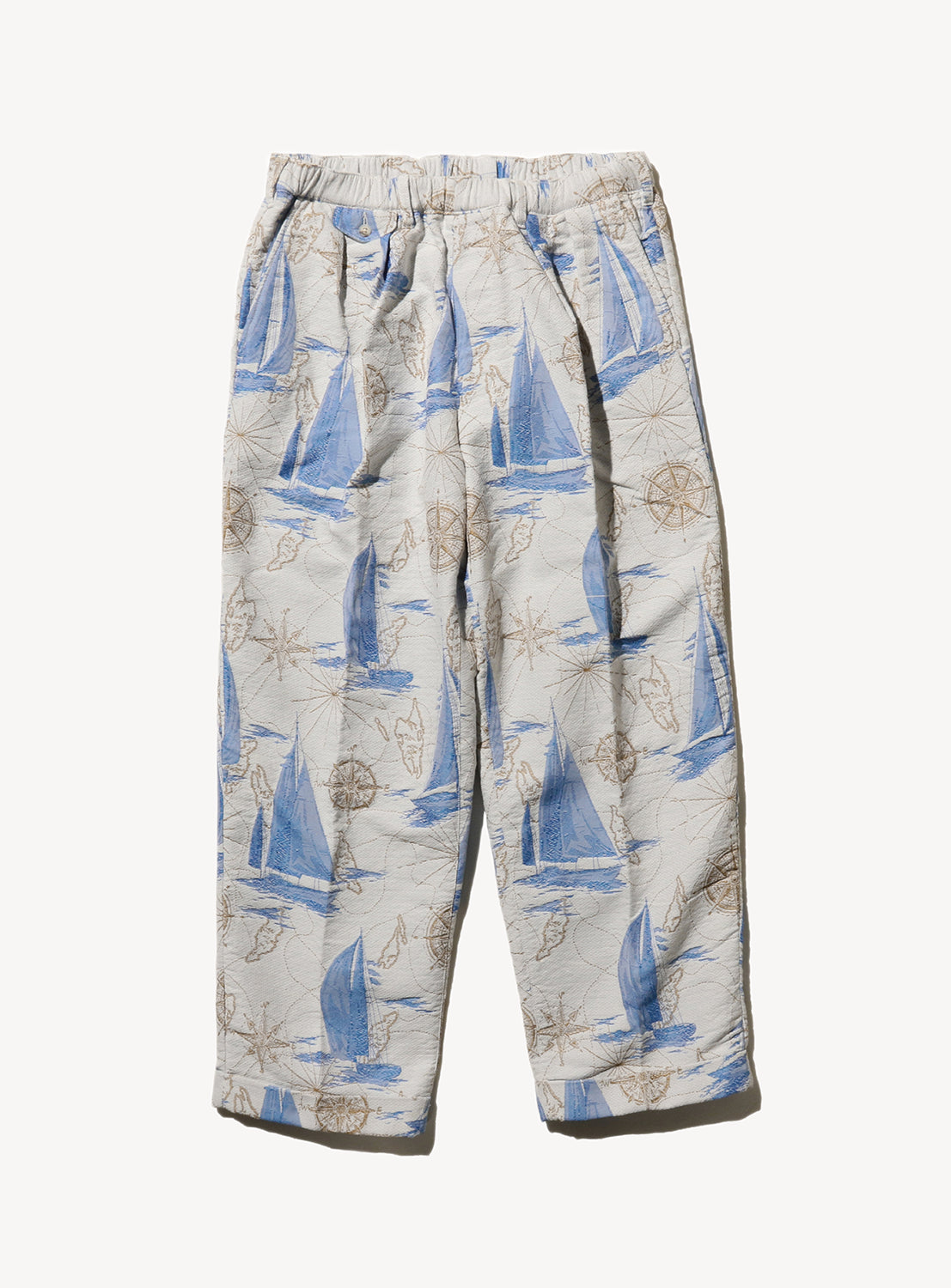 2 Pleats Relax Trousers Yacht Jacquard