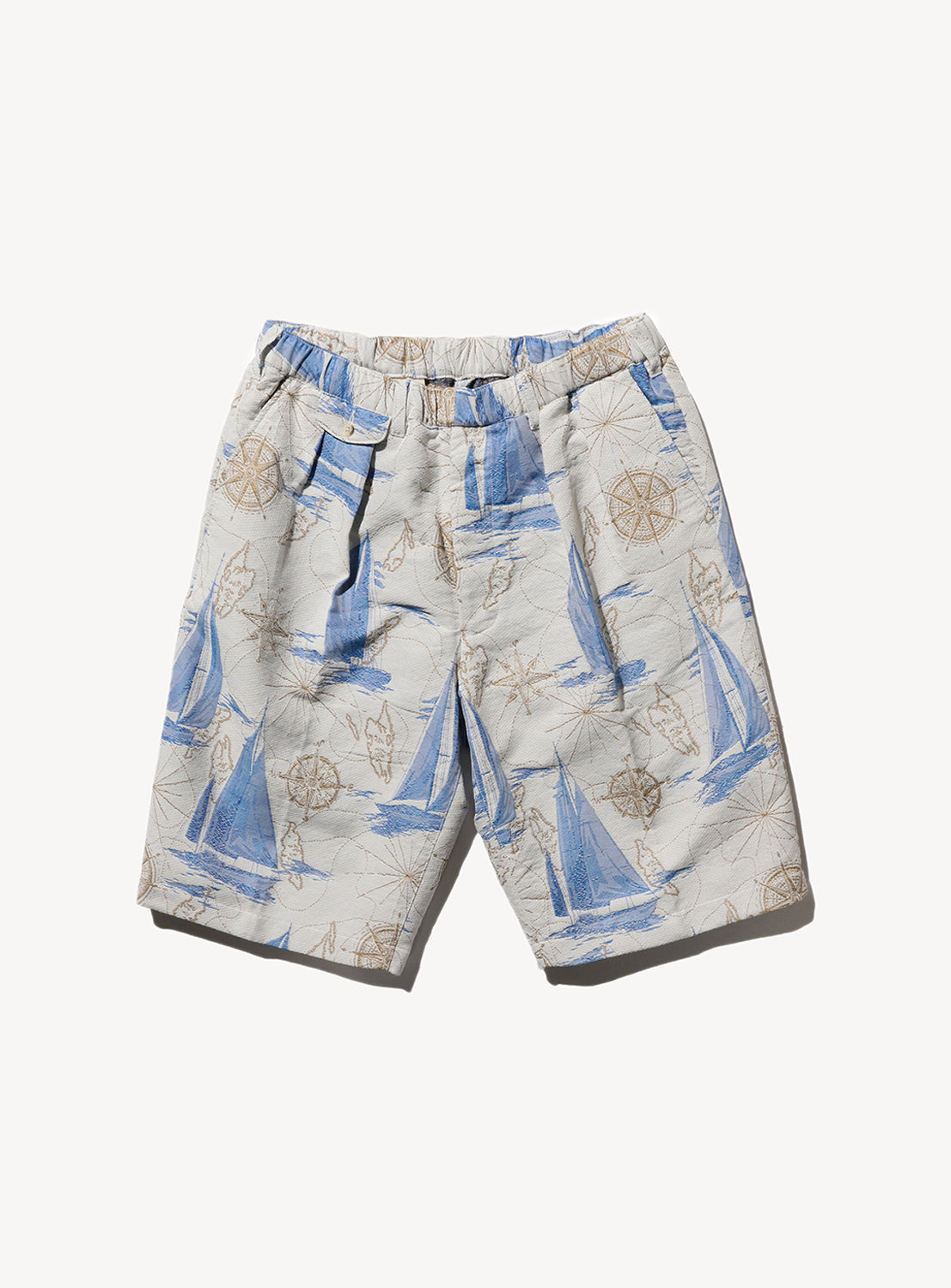 2 Pleats Relax Shorts Yacht Jacquard