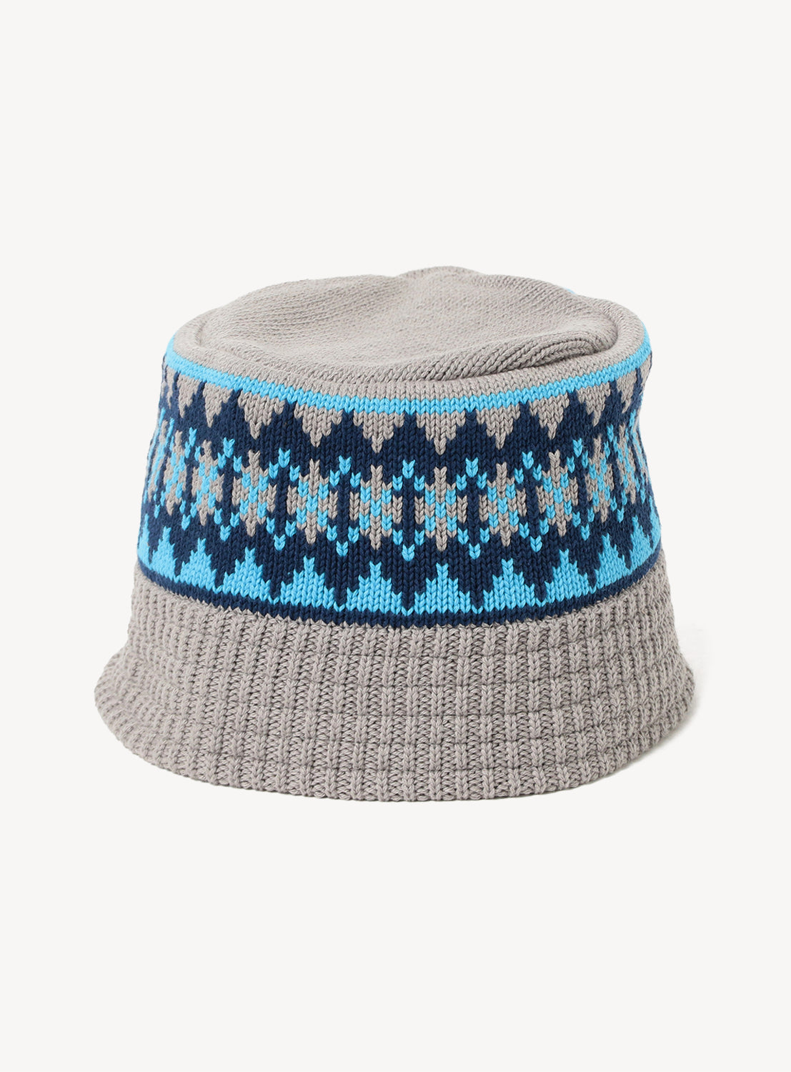 Diamond Jacquard Knit Bucket Hat