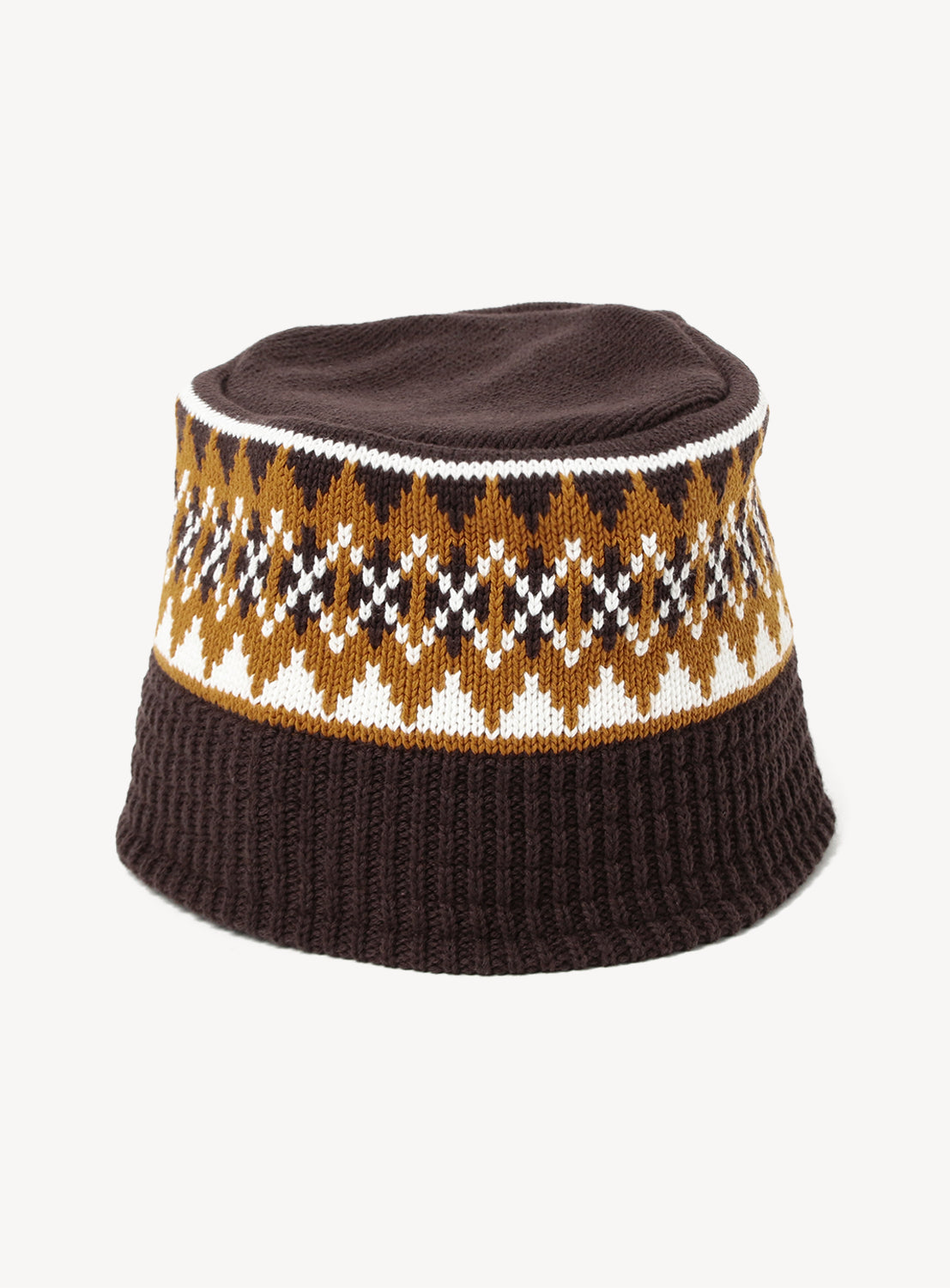 Diamond Jacquard Knit Bucket Hat