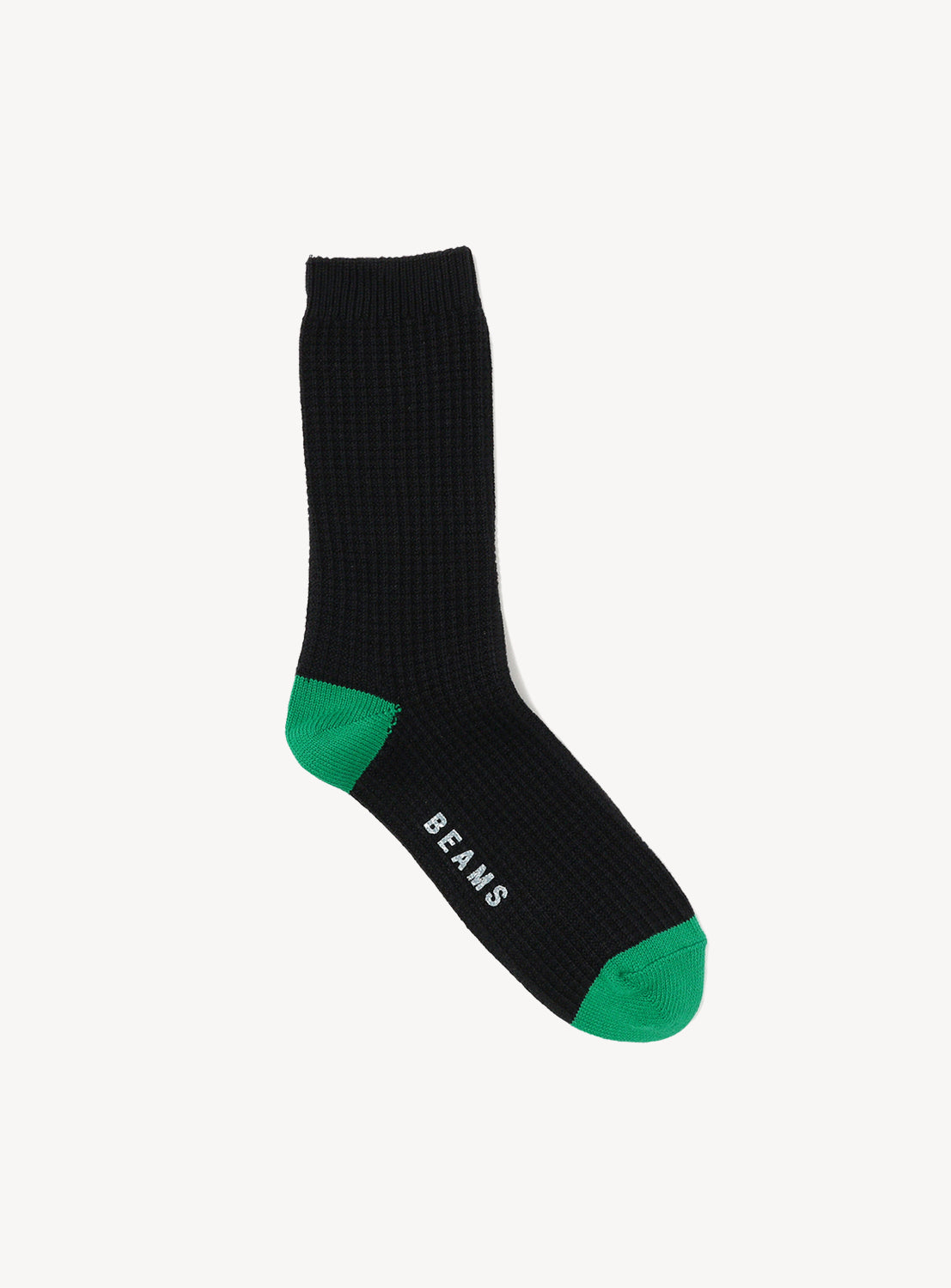 Two-Tone Waffle Crew Socks