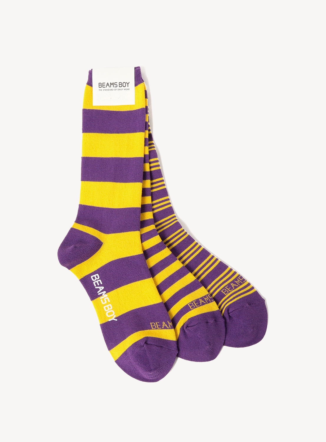 Ribbed Striped Socks - Set of 3