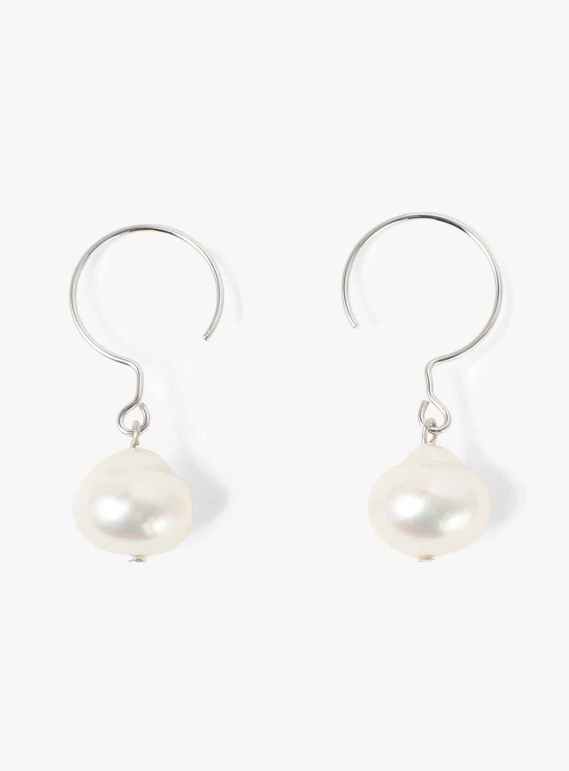 Minimalist Glass Pearl Earrings