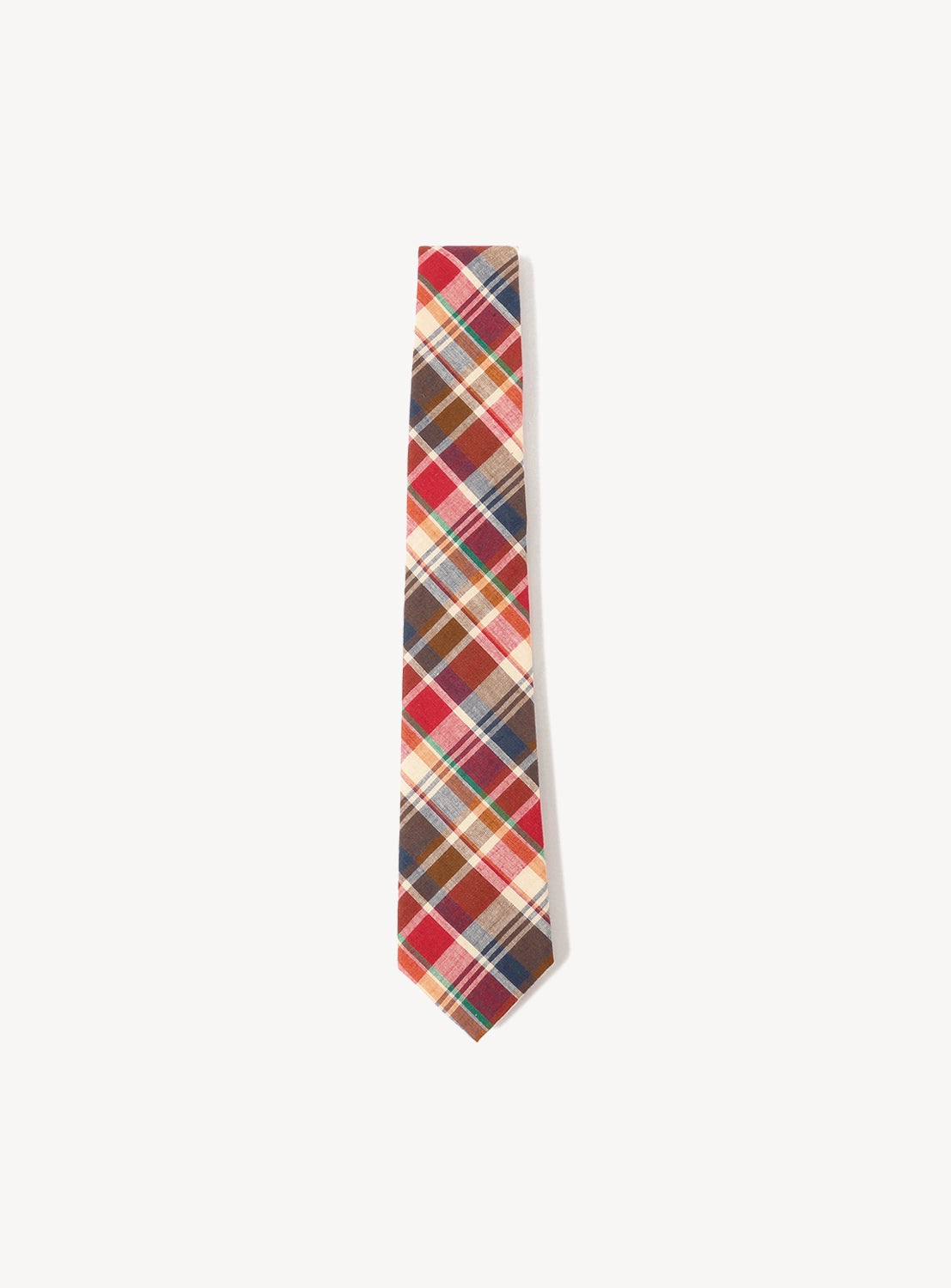 Madras Check Narrow Necktie