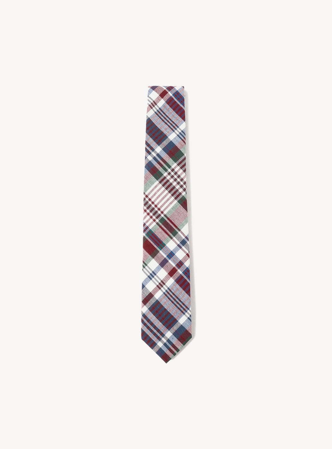 Madras Check Narrow Necktie