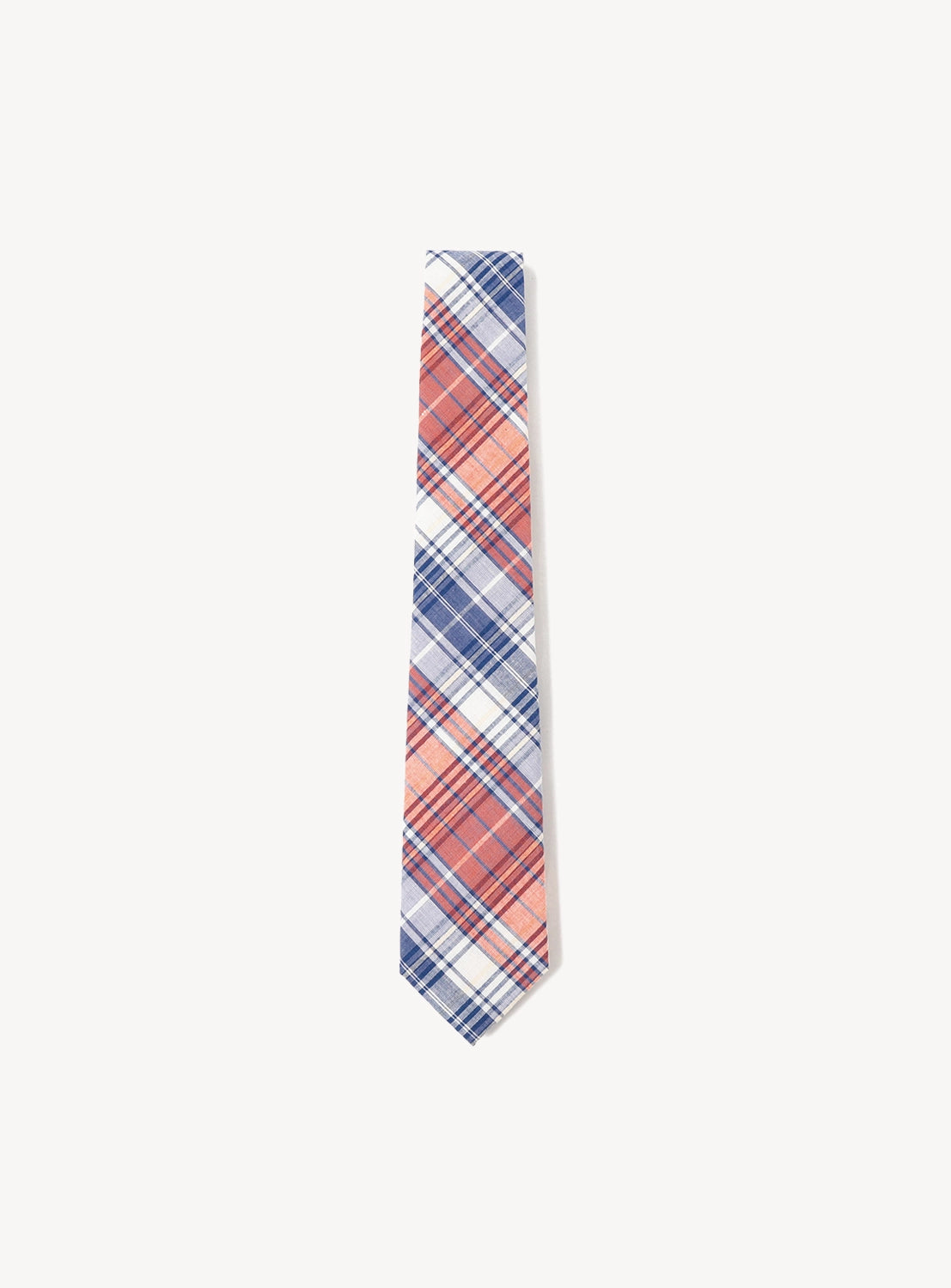 Madras Check Narrow Necktie