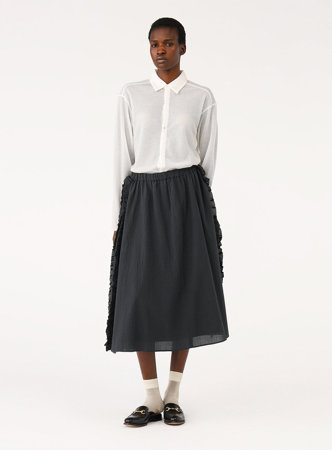 DOBBY RUFFLE SKIRT