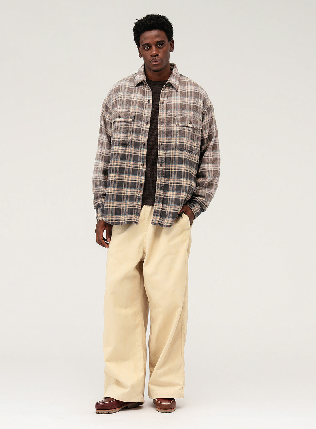 Distressed Wide Easy Pants