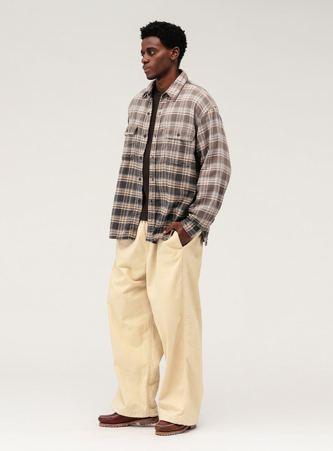 Distressed Wide Easy Pants