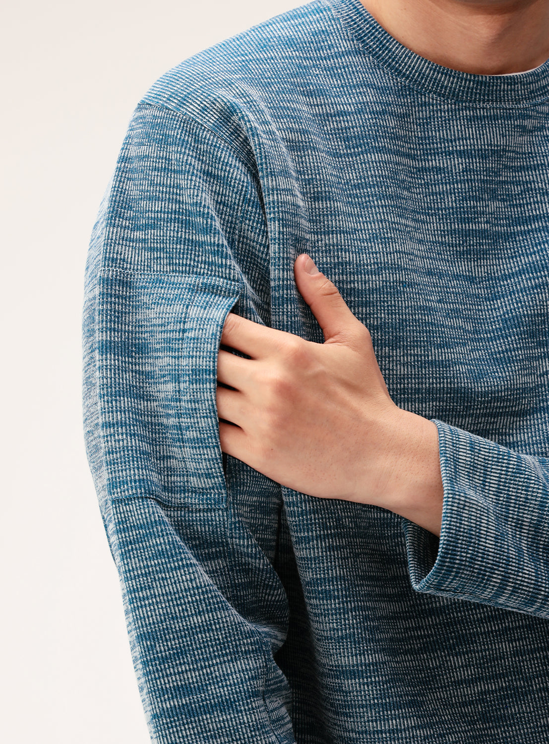 Double-Faced Rib Knit Long-Sleeve Top