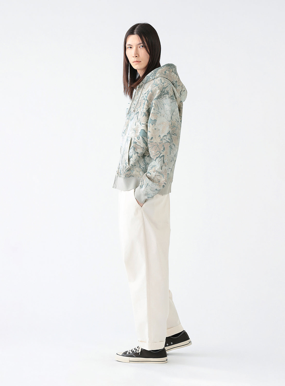 Faded Camo Zip Up Hoodie