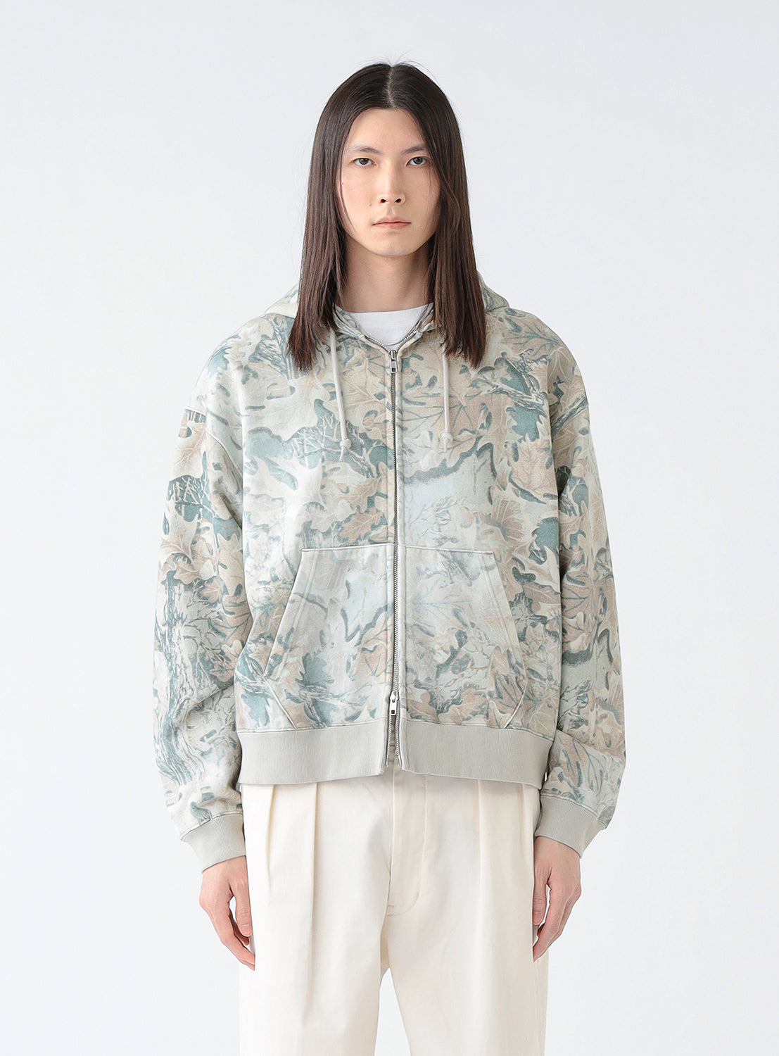 Faded Camo Zip Up Hoodie