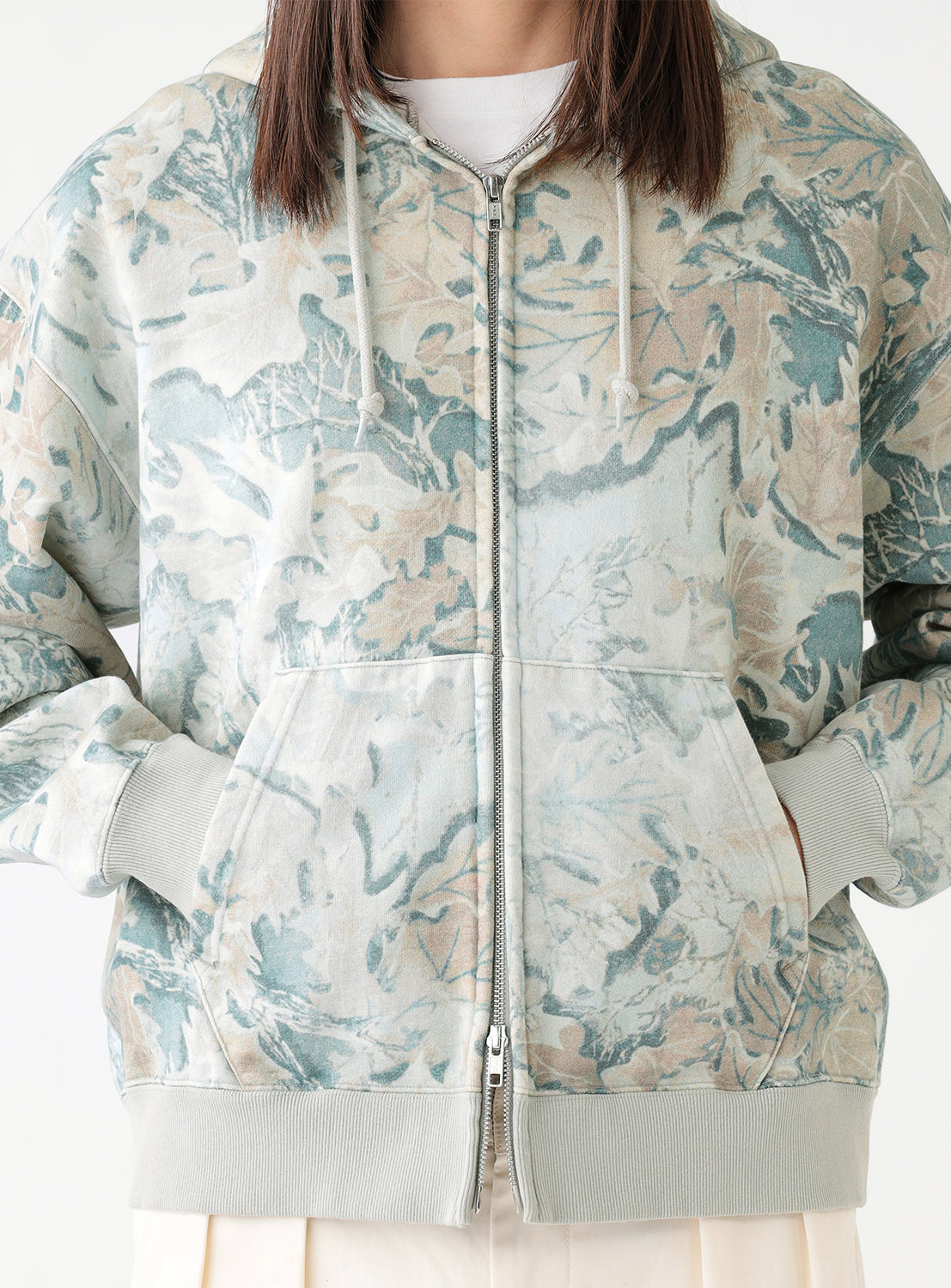 Faded Camo Zip Up Hoodie
