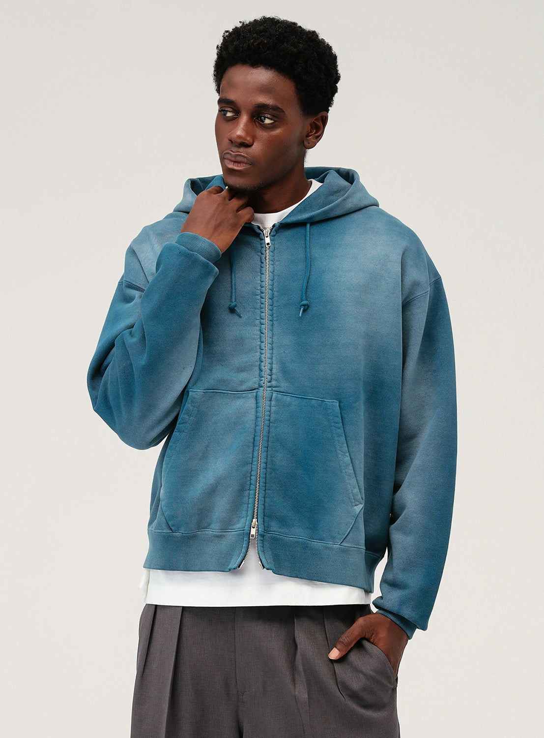 Faded Full Zip Hoodie