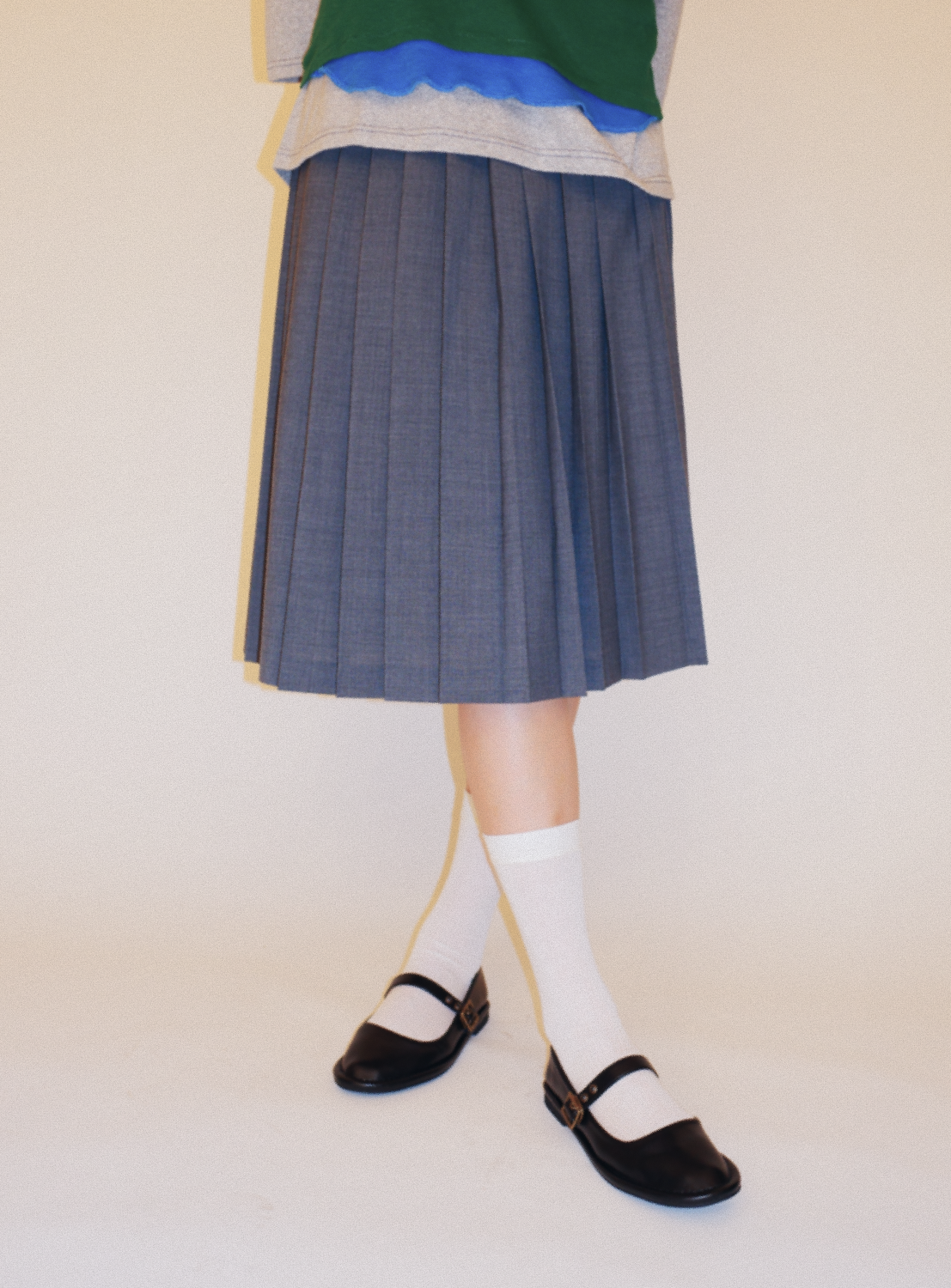 Mixed Pleat Skirt