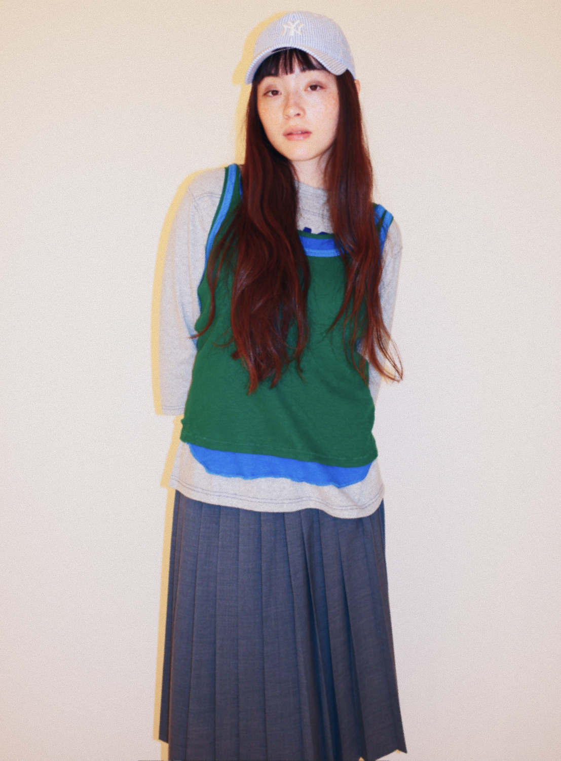 Mixed Pleat Skirt