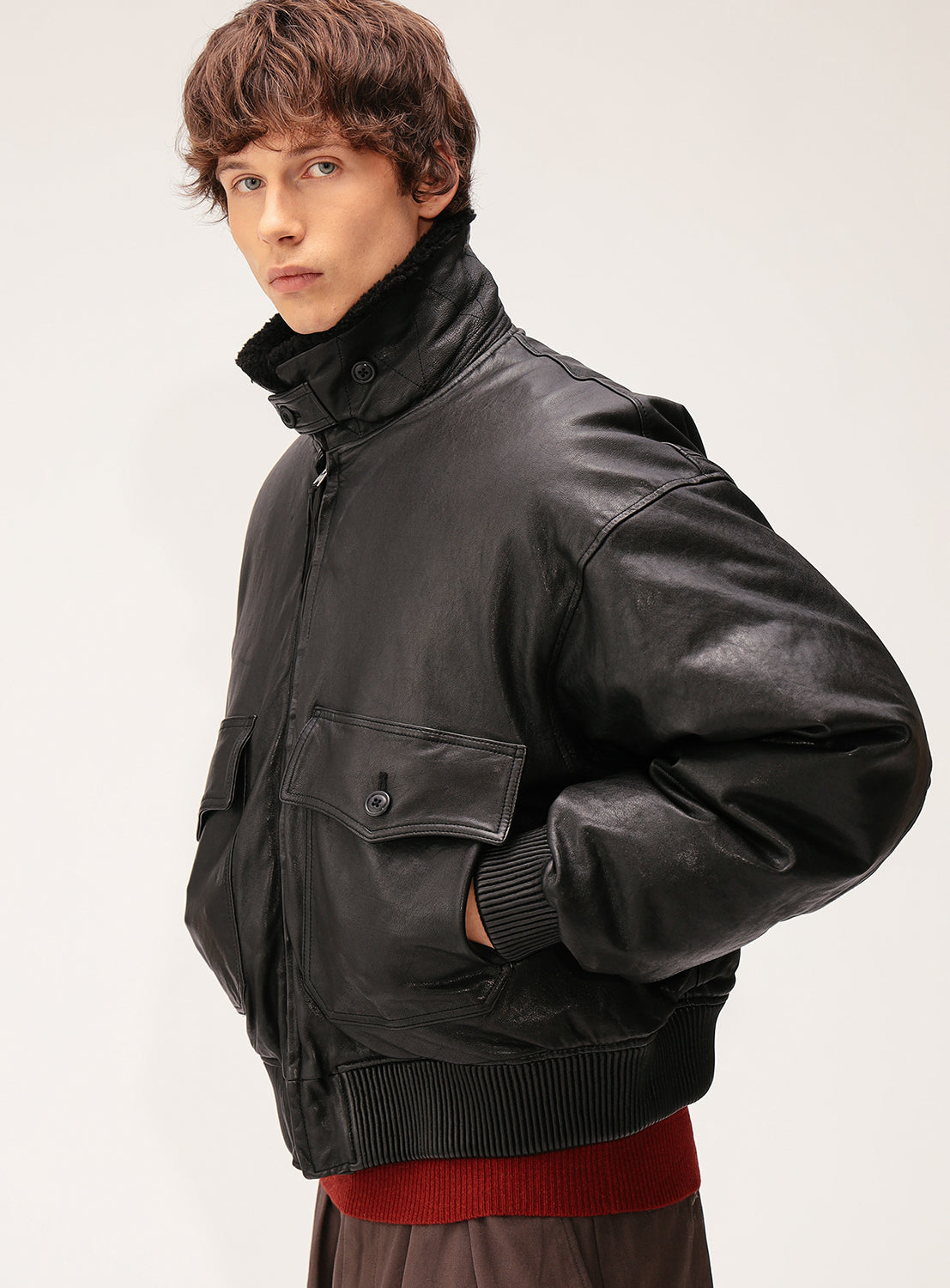 G-1 Sheep Leather Down Jacket