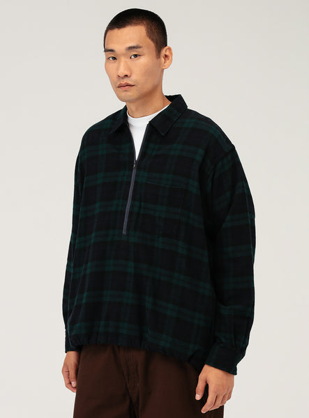 Half Zip Check Shirt