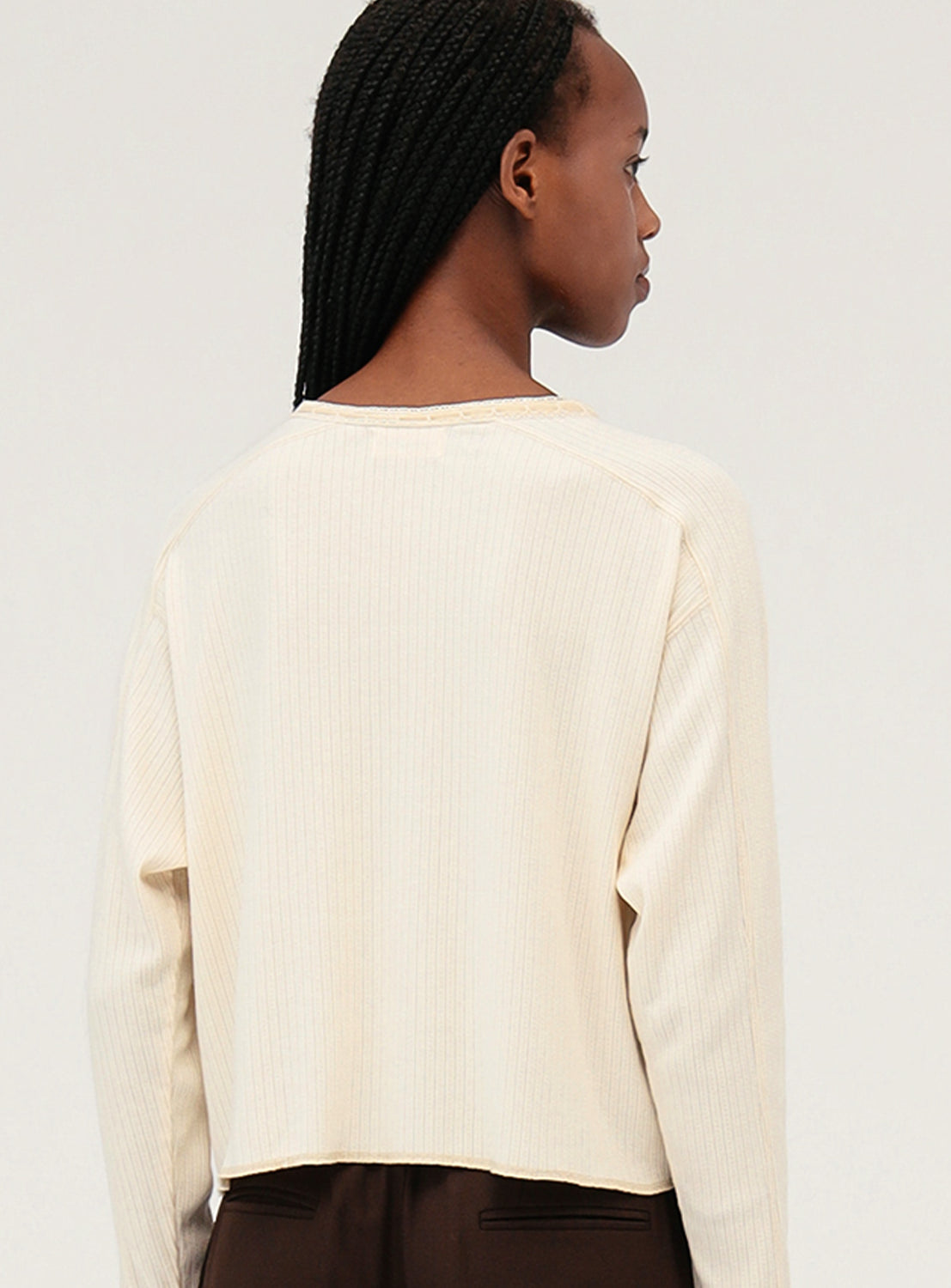 Henley Neck Lace Cardigan