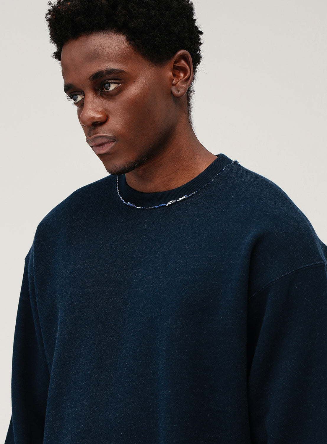 Kasuri Crew Neck Sweatshirt