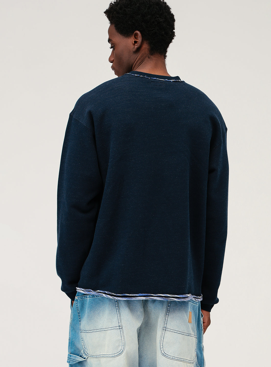 Kasuri Crew Neck Sweatshirt