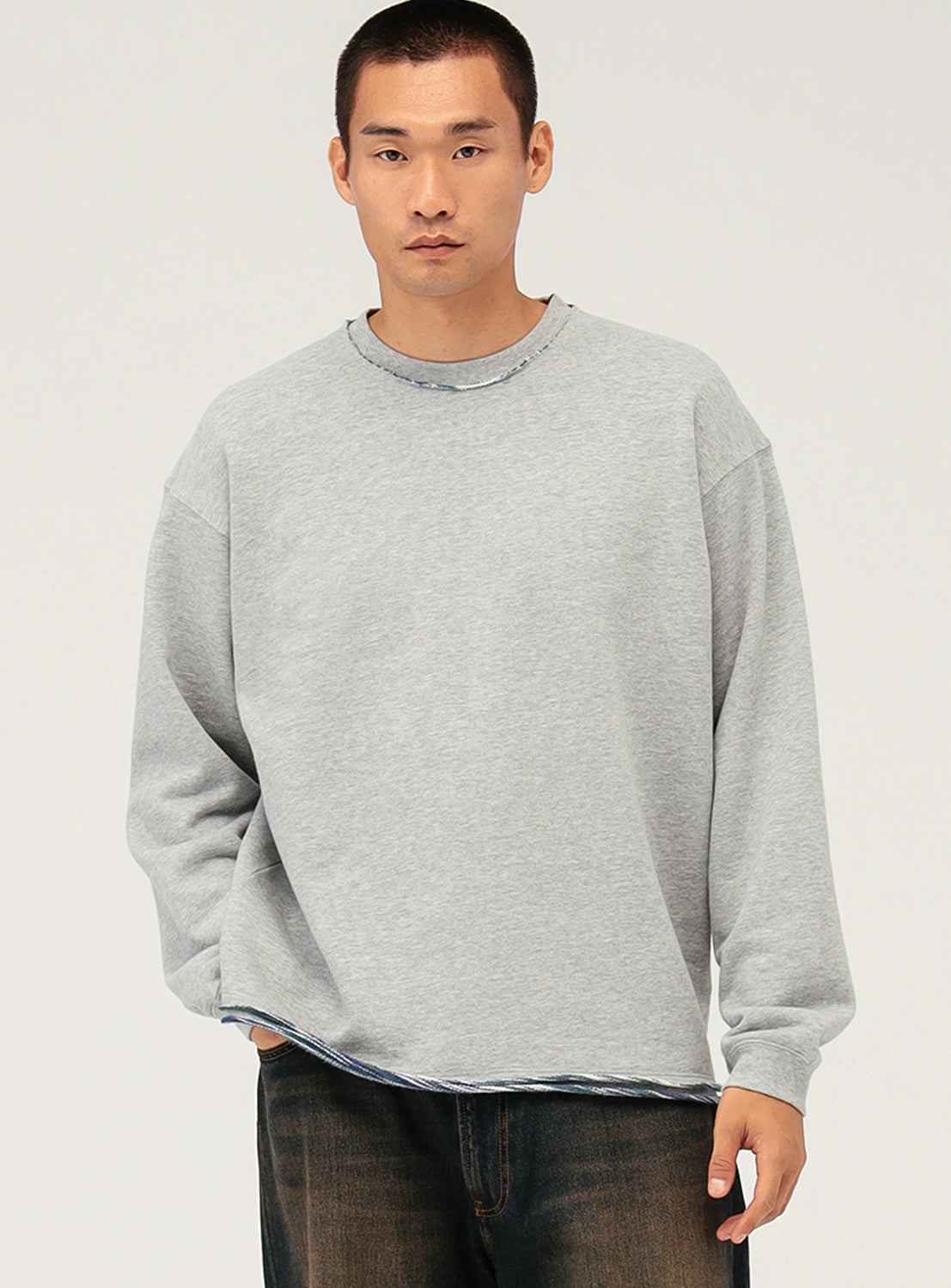 Kasuri Crew Neck Sweatshirt
