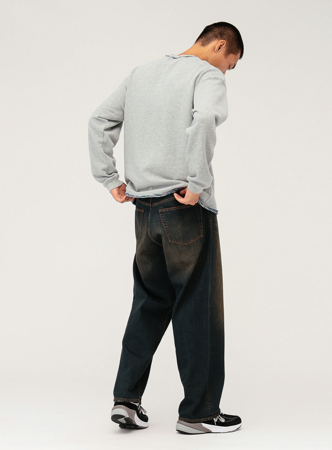 Kasuri Crew Neck Sweatshirt