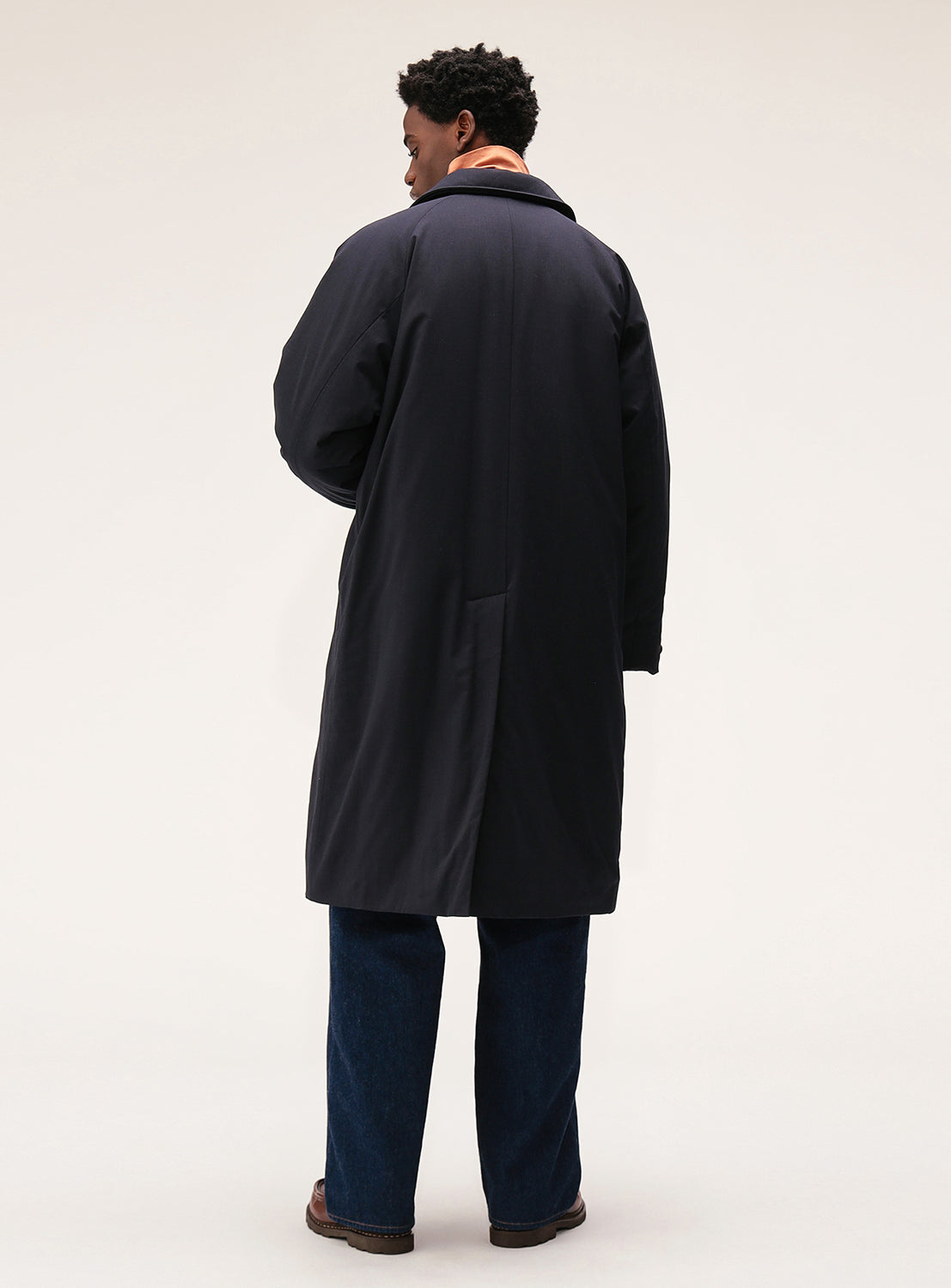 Wide Fit Padded Balmacaan Coat