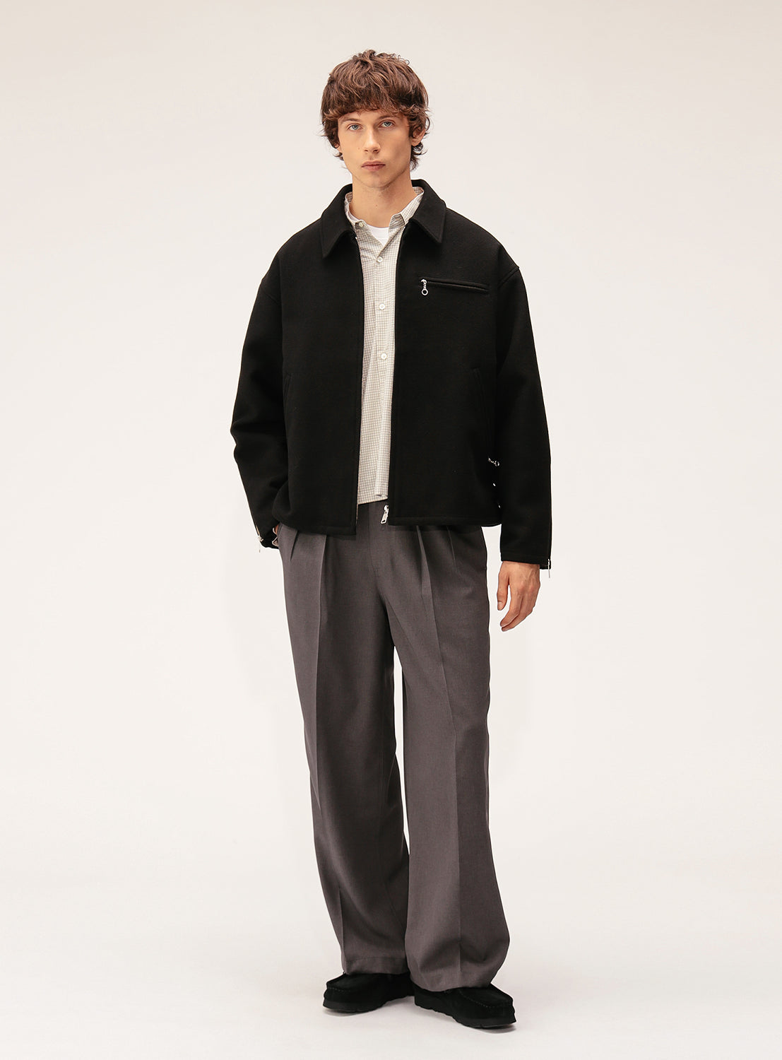 Relax Fit Fleece Melton Road Jacket