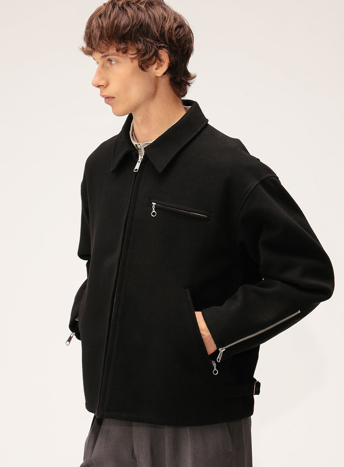 Relax Fit Fleece Melton Road Jacket