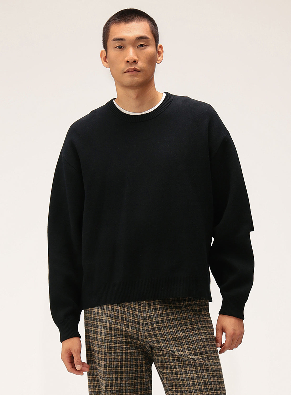 Wide Short Fit 12G Slit Knit