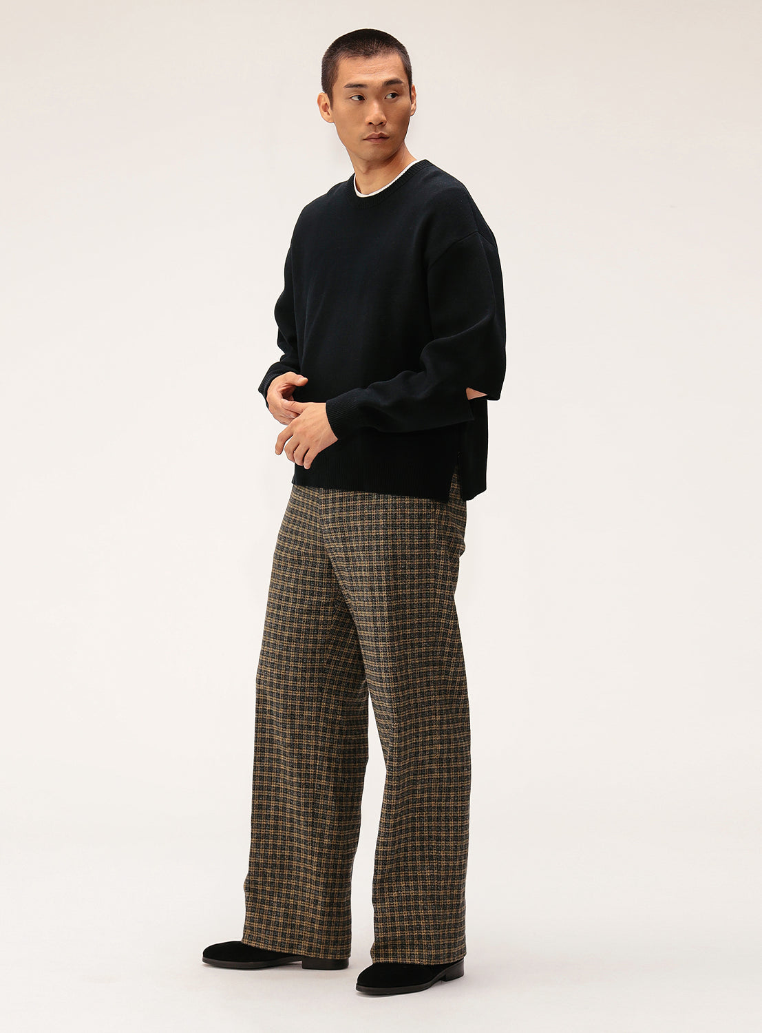 Wide Short Fit 12G Slit Knit