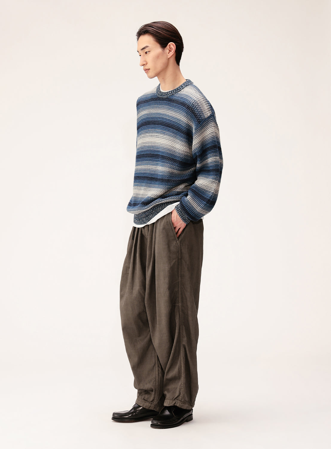 Wide Straight Fit Faded Balloon Pants