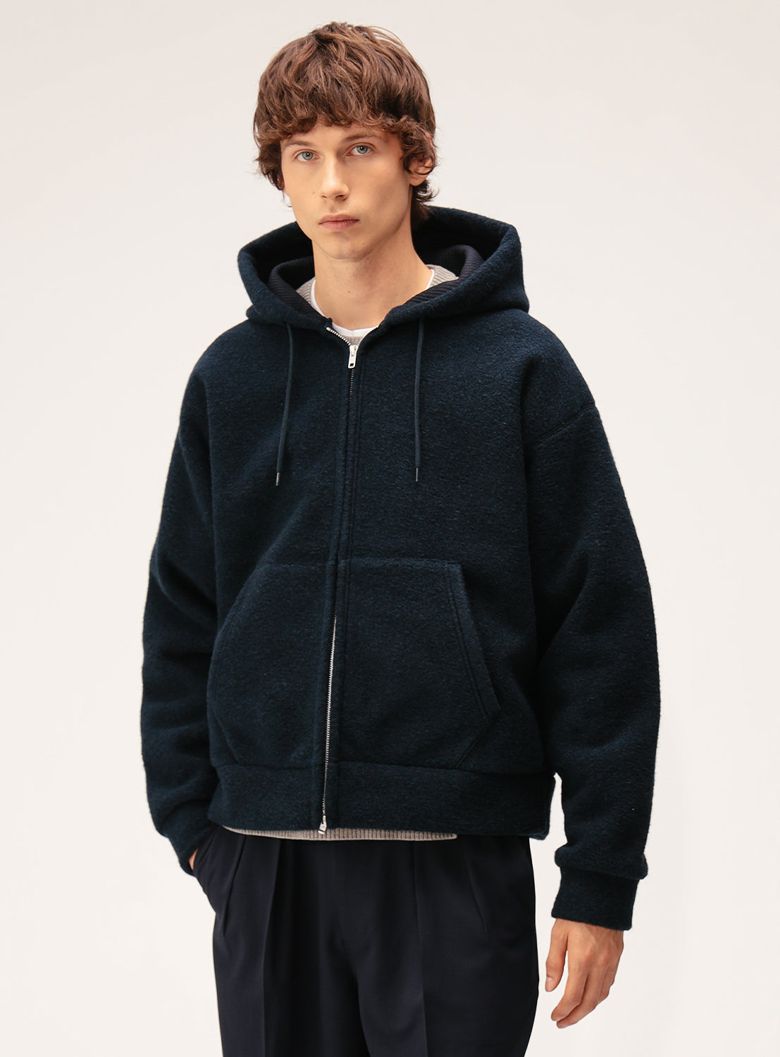 Silver Full Zip Hoodie