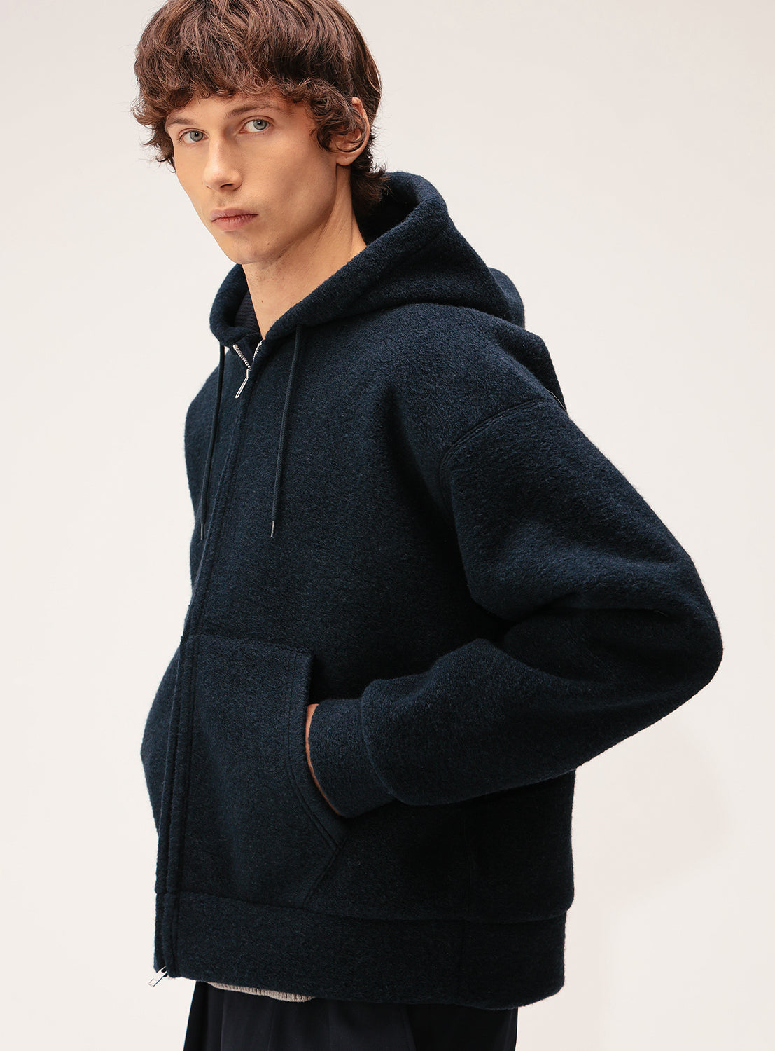 Silver Full Zip Hoodie