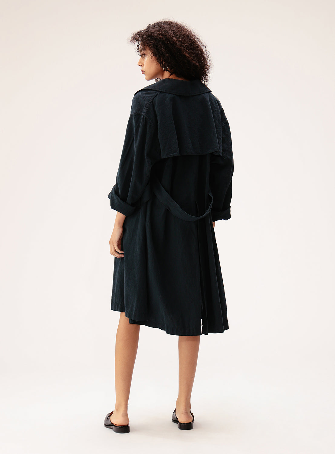 Cotton Linen Trench Coat
