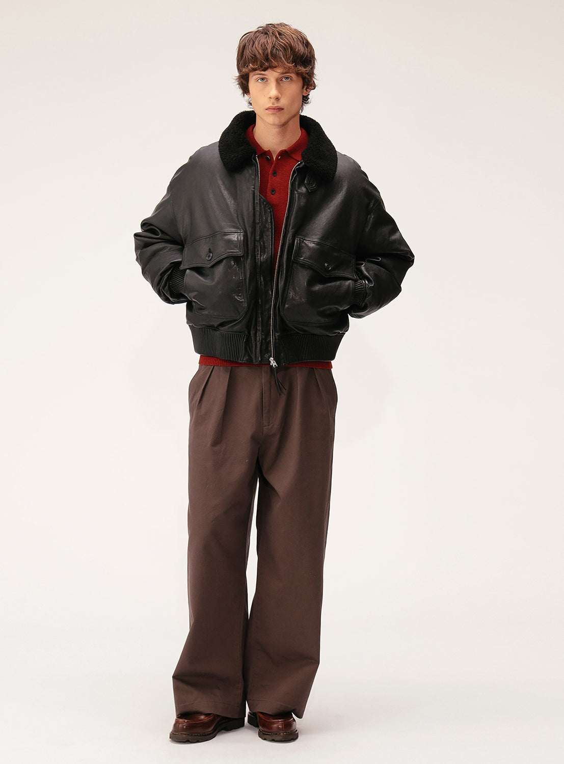 G-1 Sheep Leather Down Jacket