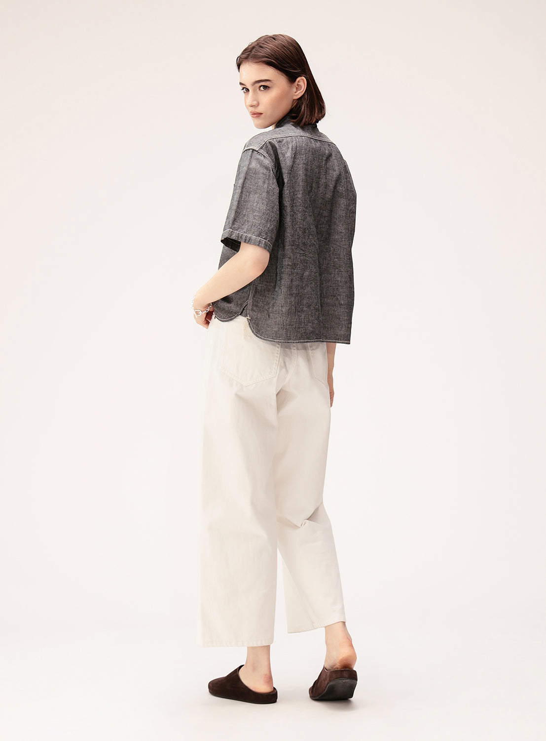Chambray Short-Sleeve Work Shirt