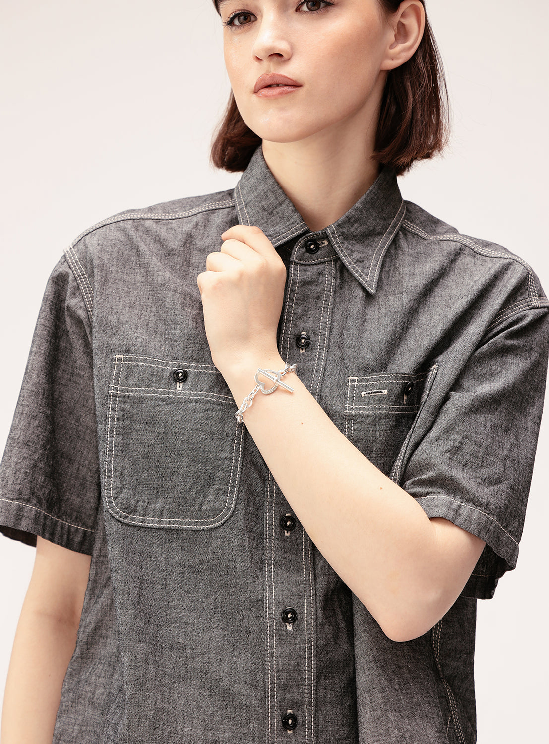 Silver Heart Toggle Bracelet