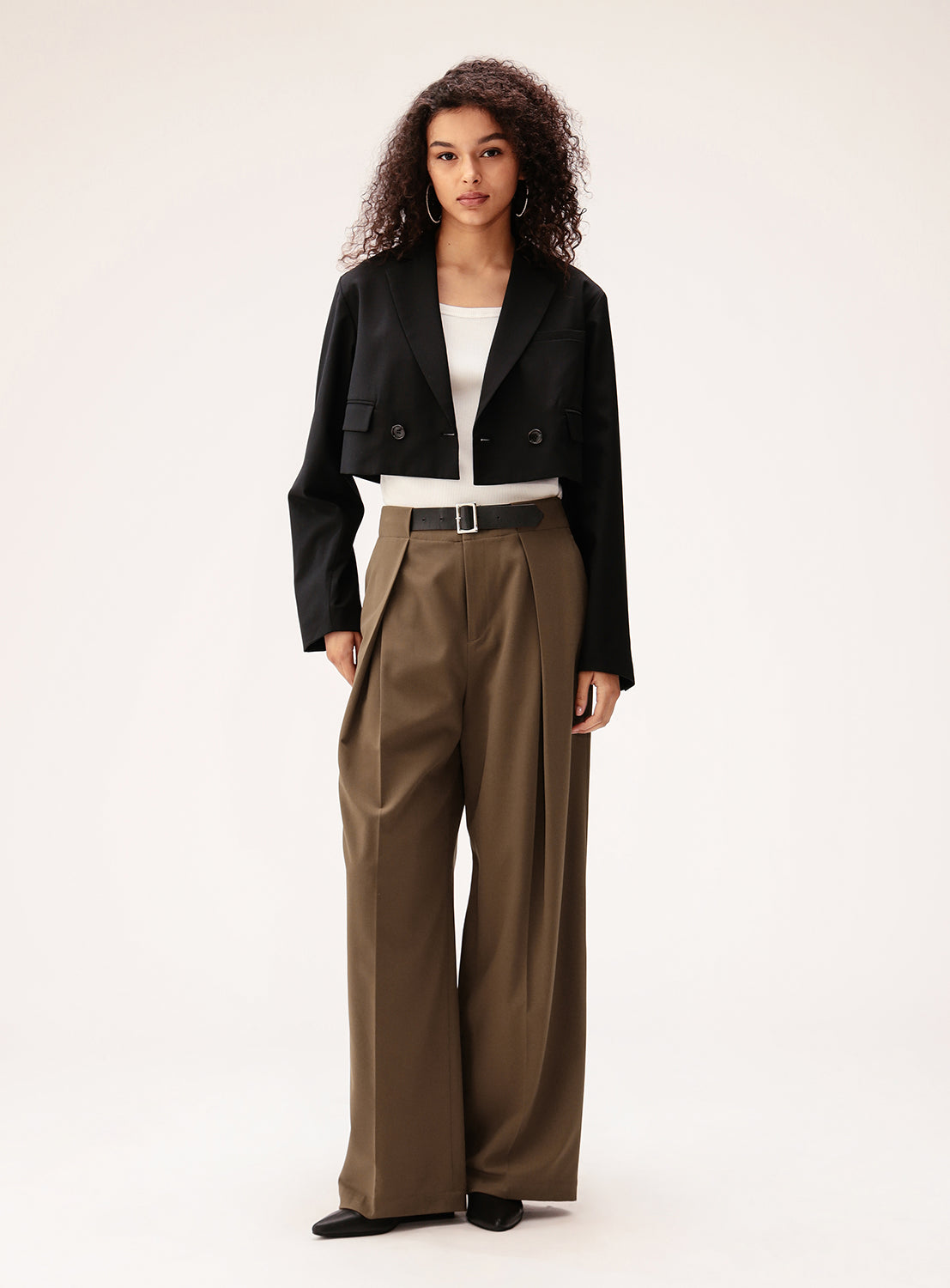 2-Button Cropped Jacket