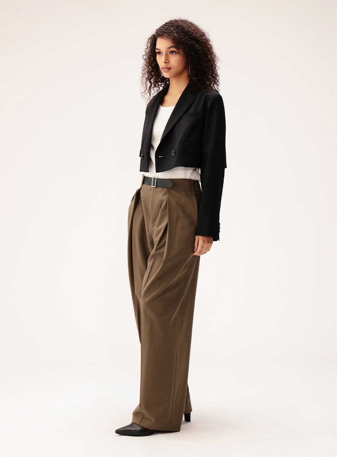 2-Button Cropped Jacket