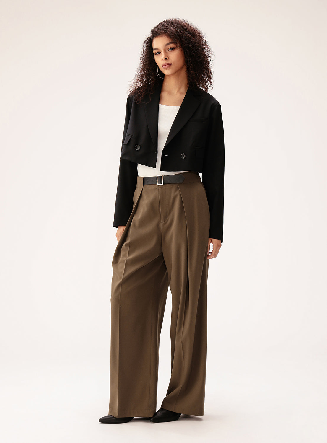 2-Button Cropped Jacket