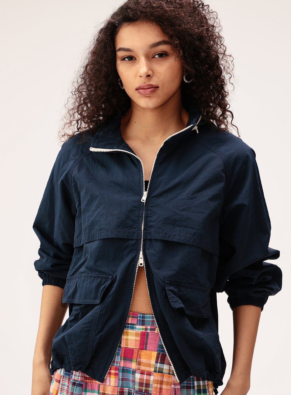 Nylon Packable Hooded Jacket
