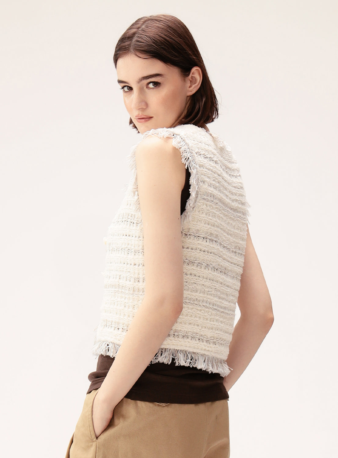 Tweed Knit Vest