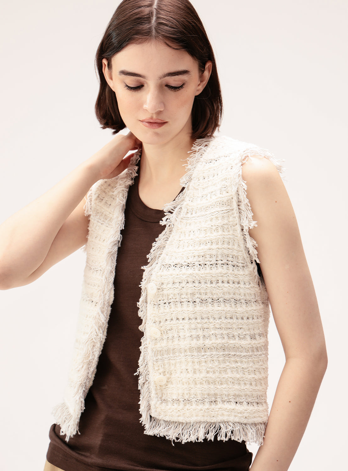 Tweed Knit Vest