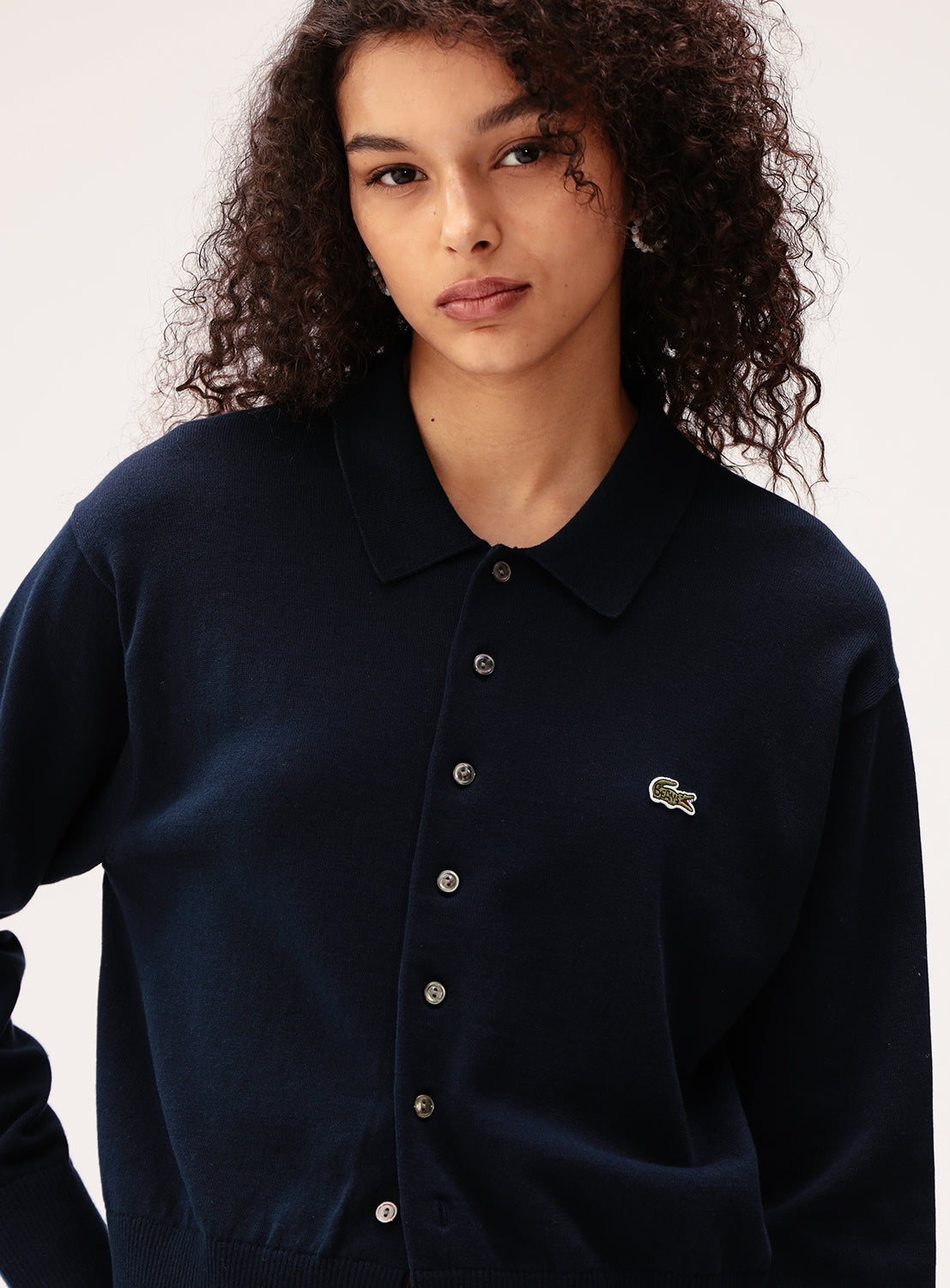 [Exclusive] LACOSTE x BEAMS Polo Cardigan