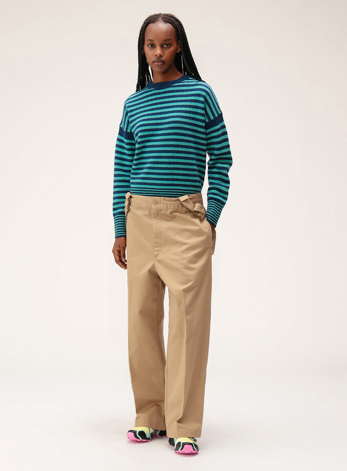 7G Striped Crew Knit