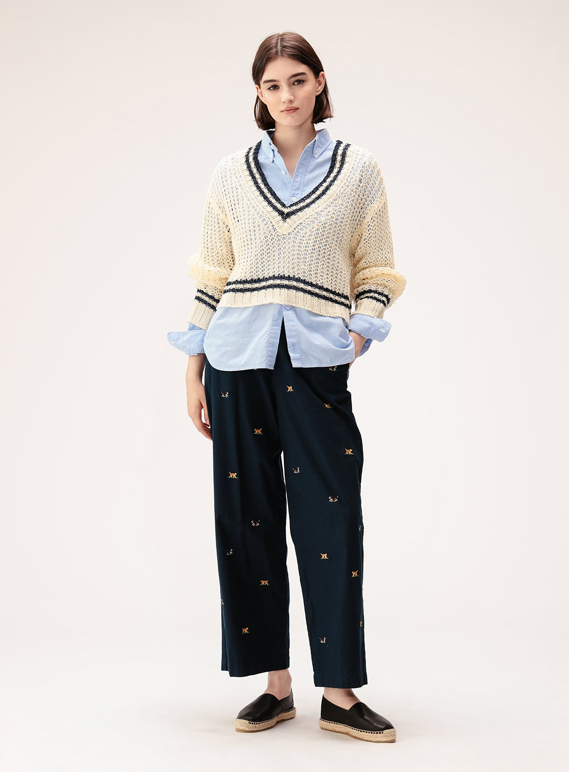 V-Neck Tilden Knit Pullover